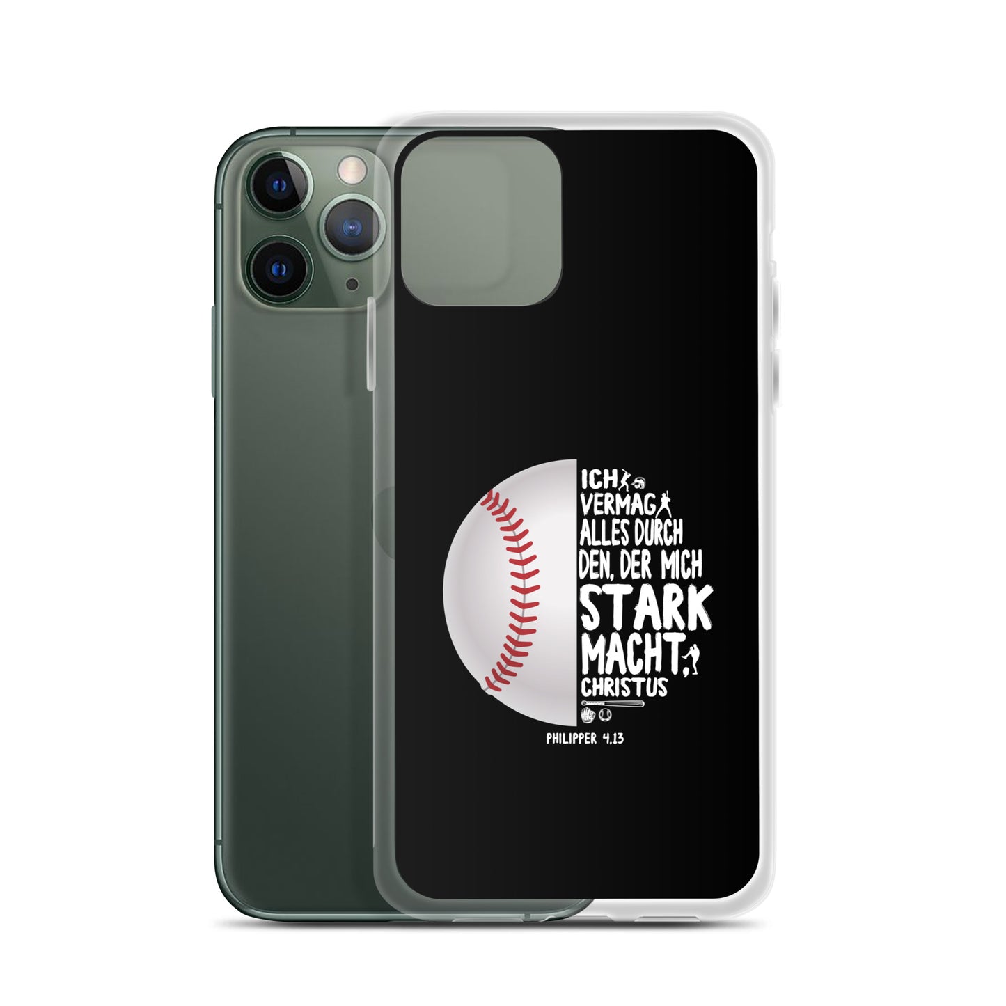 Philipper 4,13 Baseball Ich vermag alles durch Christus iPhone-Hülle