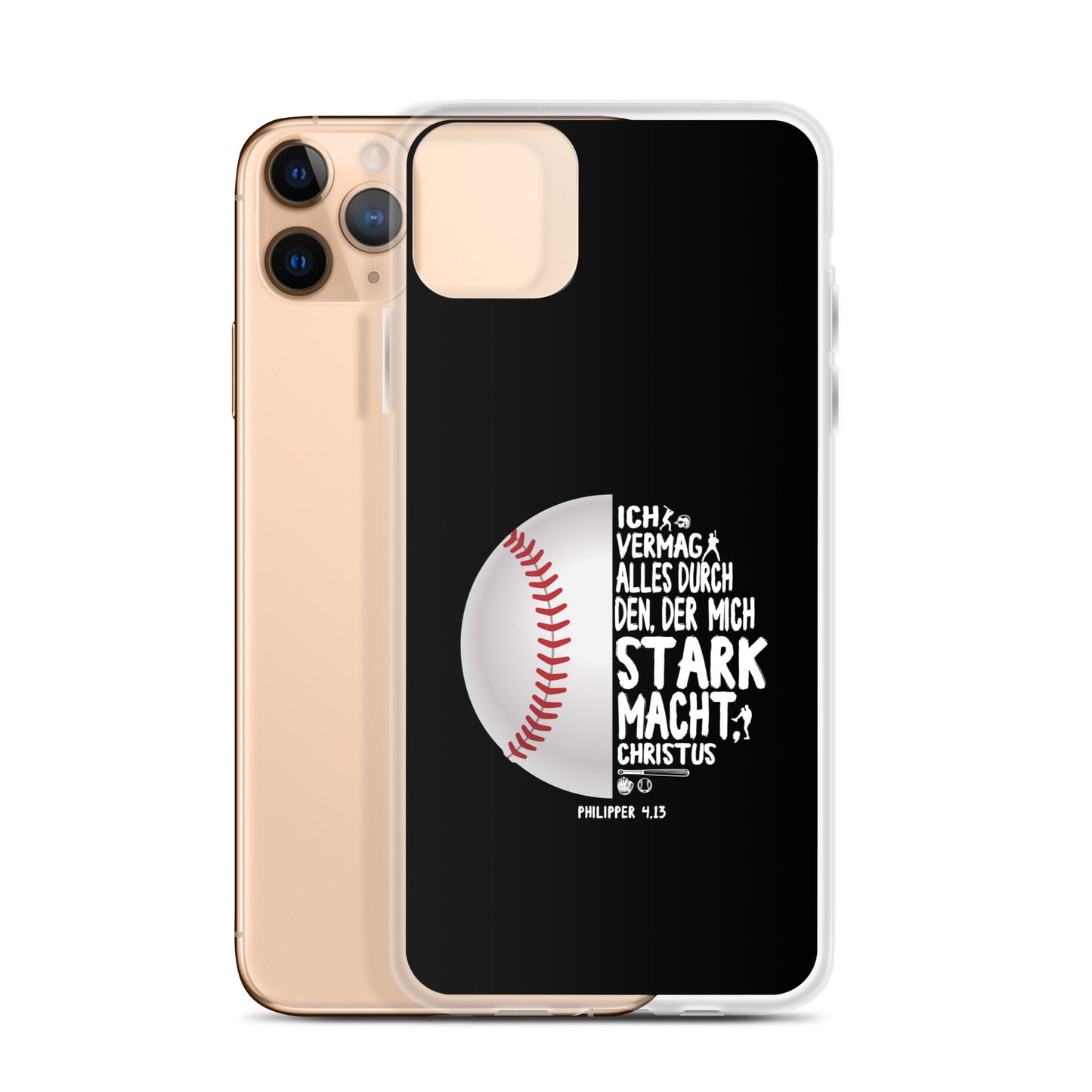 Philipper 4,13 Baseball Ich vermag alles durch Christus iPhone-Hülle