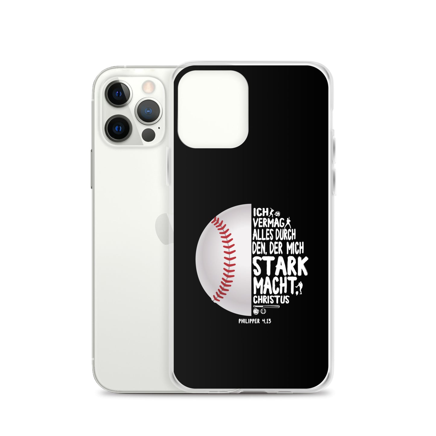 Philipper 4,13 Baseball Ich vermag alles durch Christus iPhone-Hülle