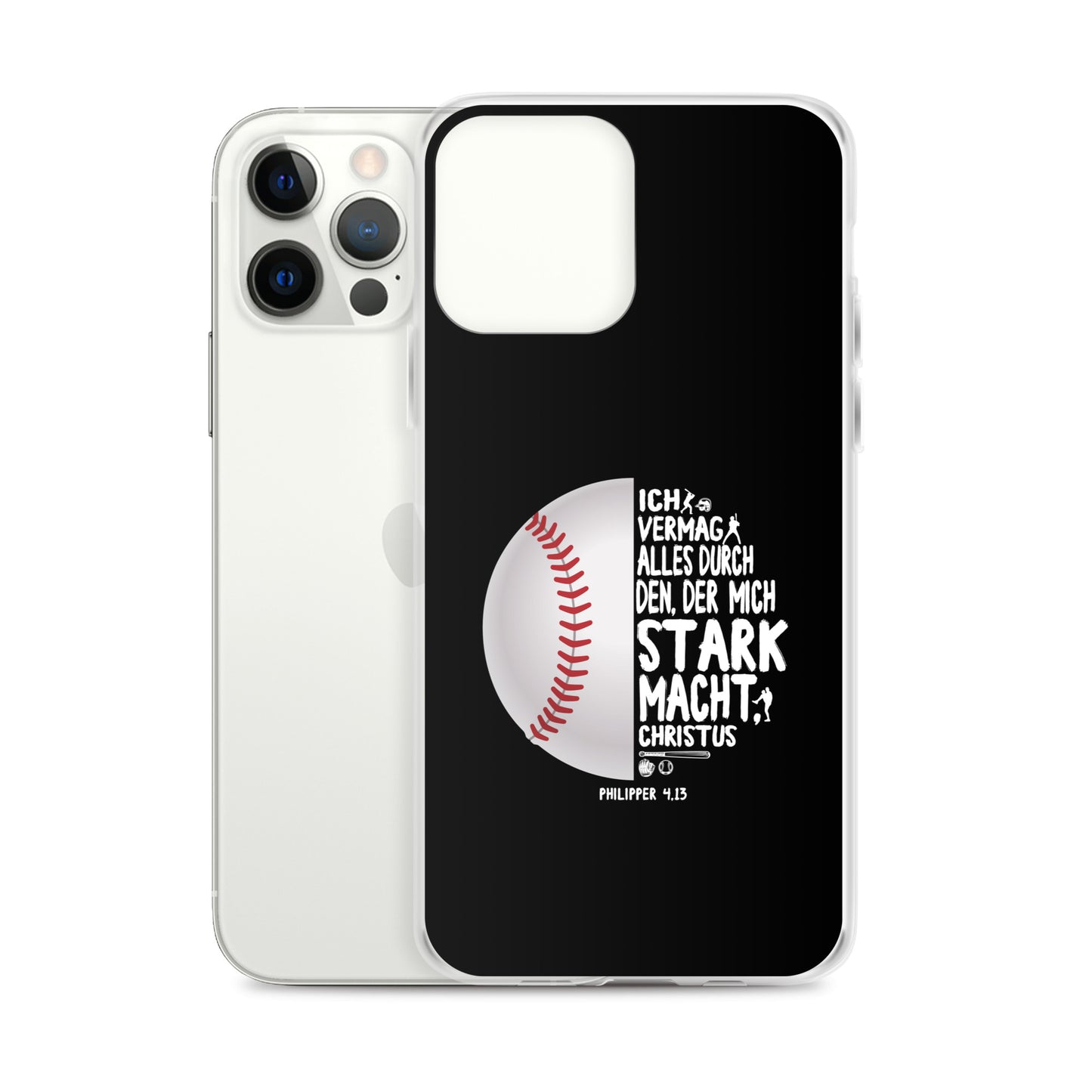 Philipper 4,13 Baseball Ich vermag alles durch Christus iPhone-Hülle