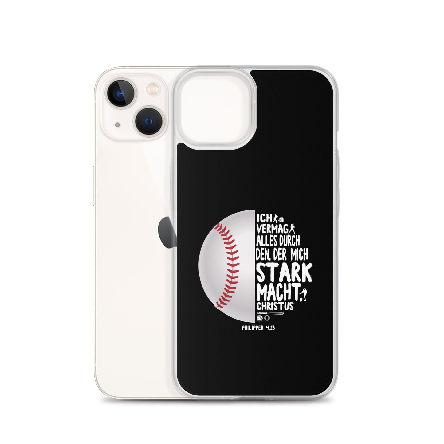 Philipper 4,13 Baseball Ich vermag alles durch Christus iPhone-Hülle