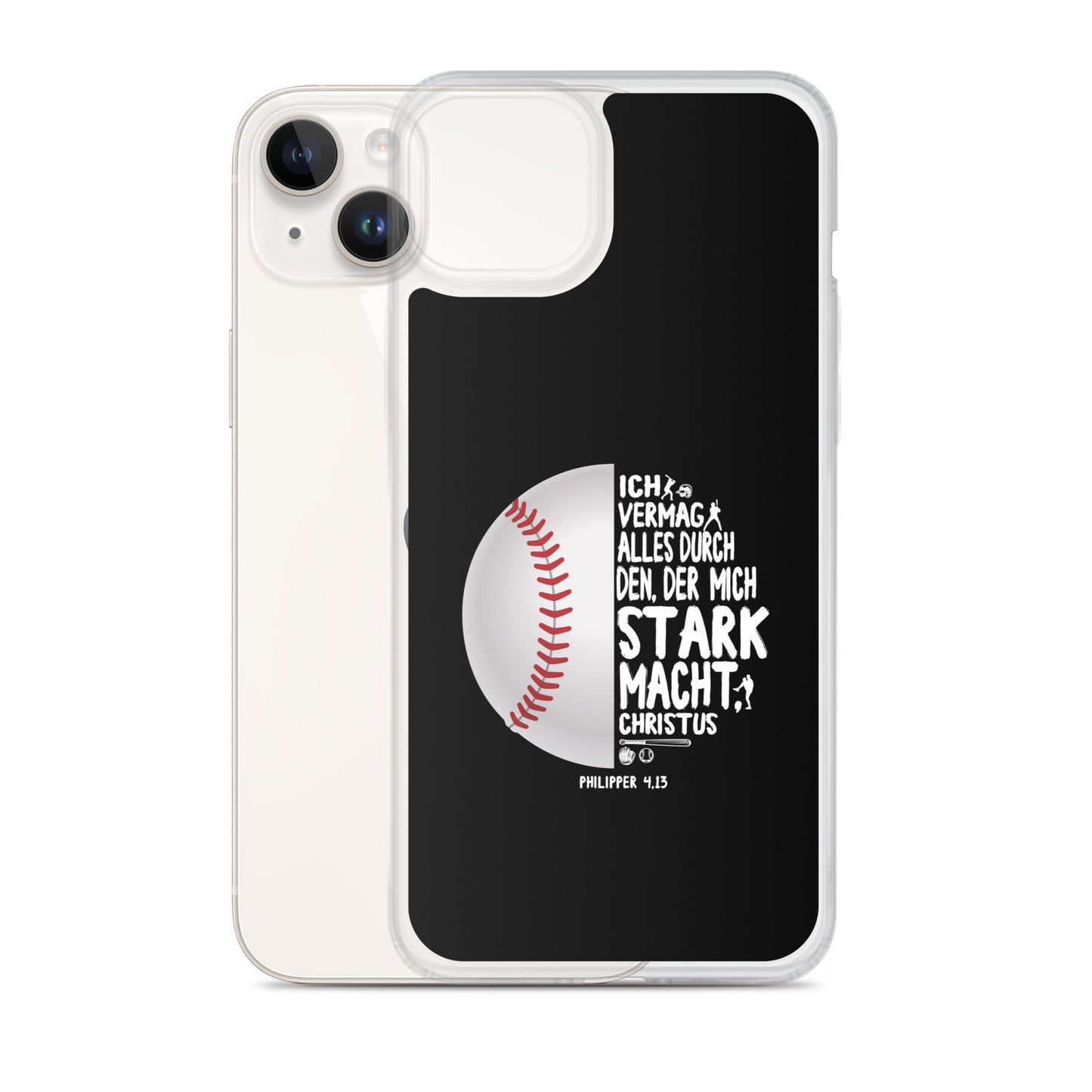 Philipper 4,13 Baseball Ich vermag alles durch Christus iPhone-Hülle