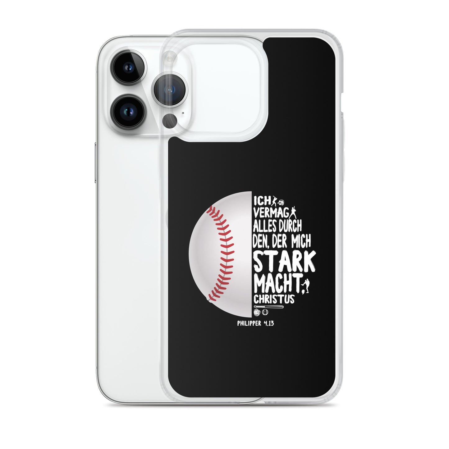 Philipper 4,13 Baseball Ich vermag alles durch Christus iPhone-Hülle