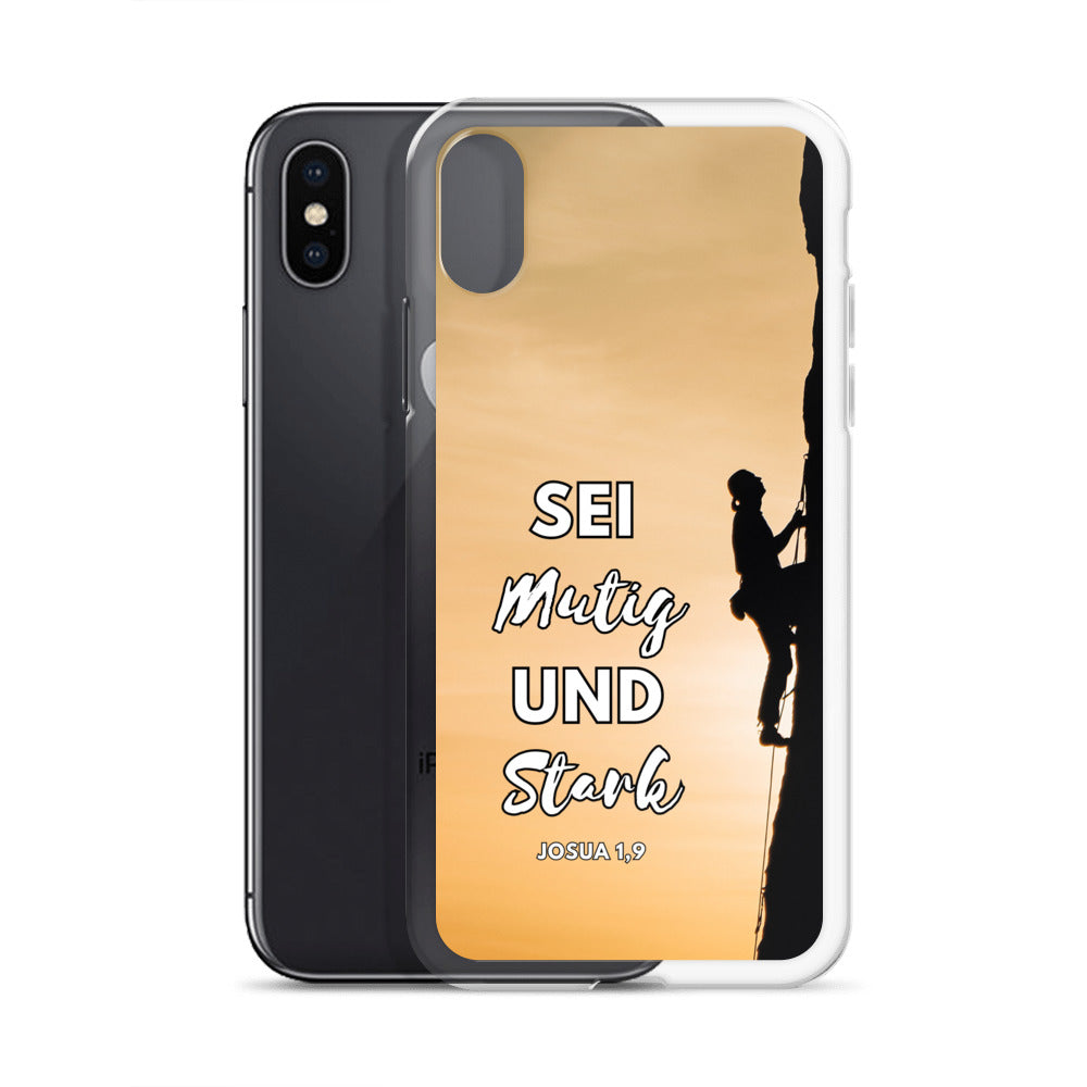 Sei mutig und stark Klettern iPhone-Hülle