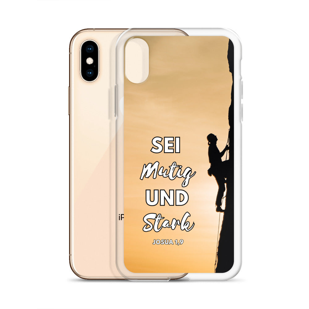 Sei mutig und stark Klettern iPhone-Hülle