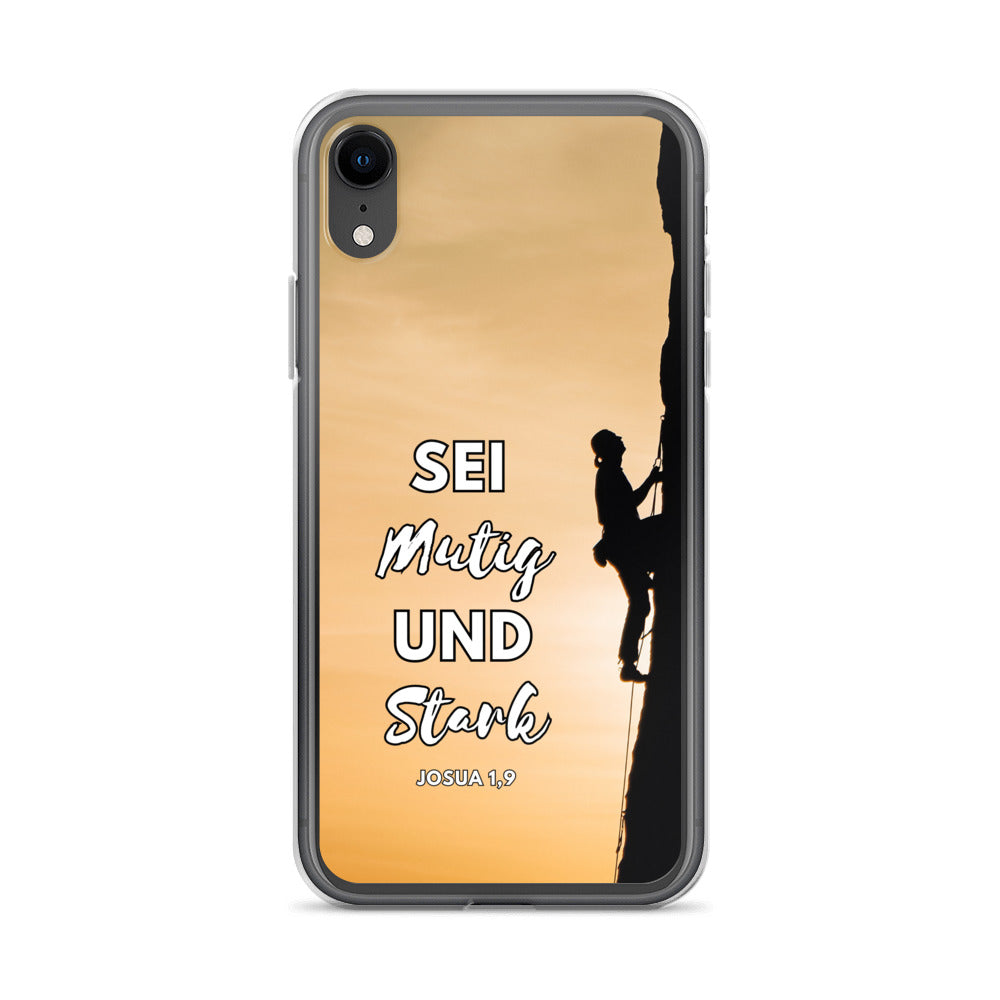 Sei mutig und stark Klettern iPhone-Hülle