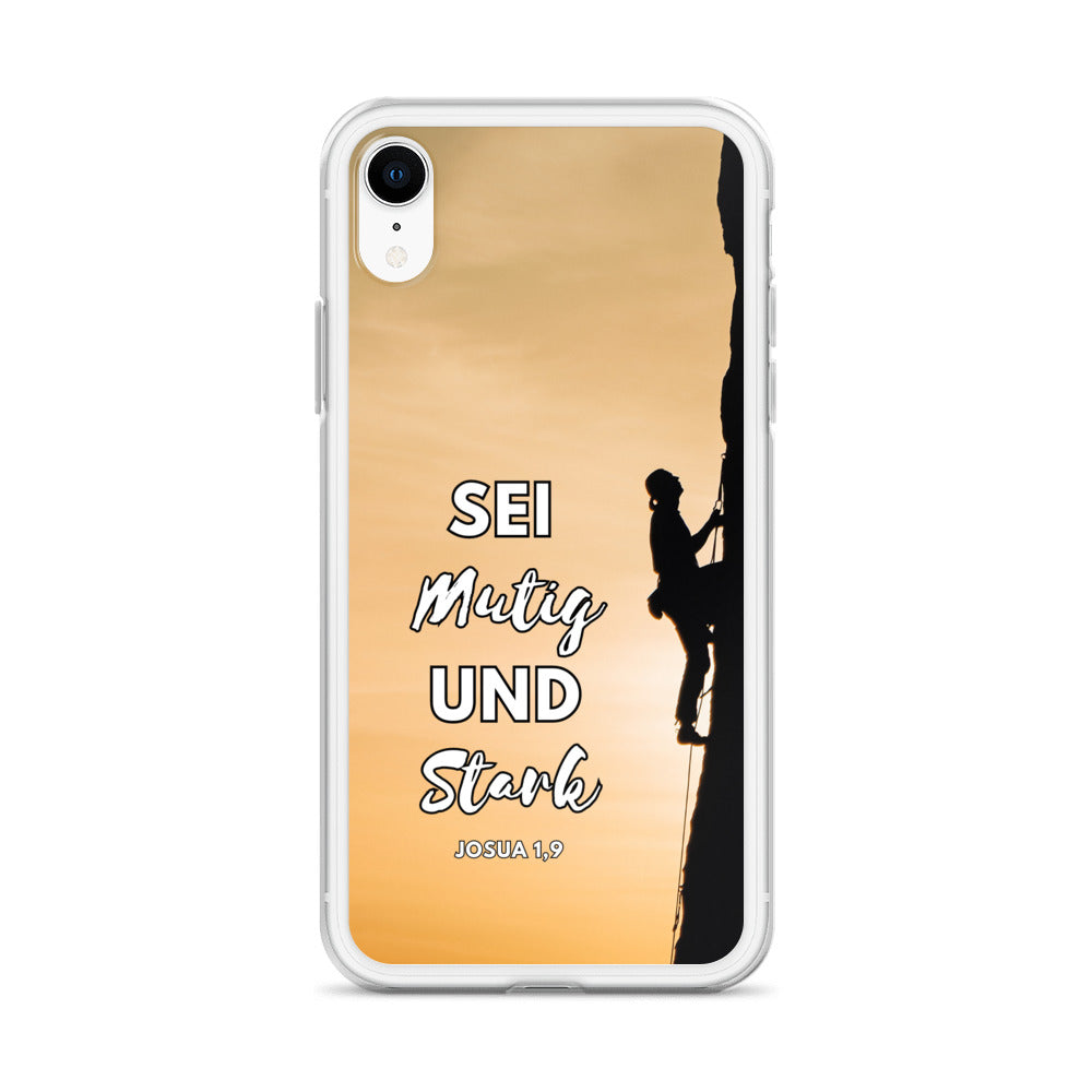 Sei mutig und stark Klettern iPhone-Hülle