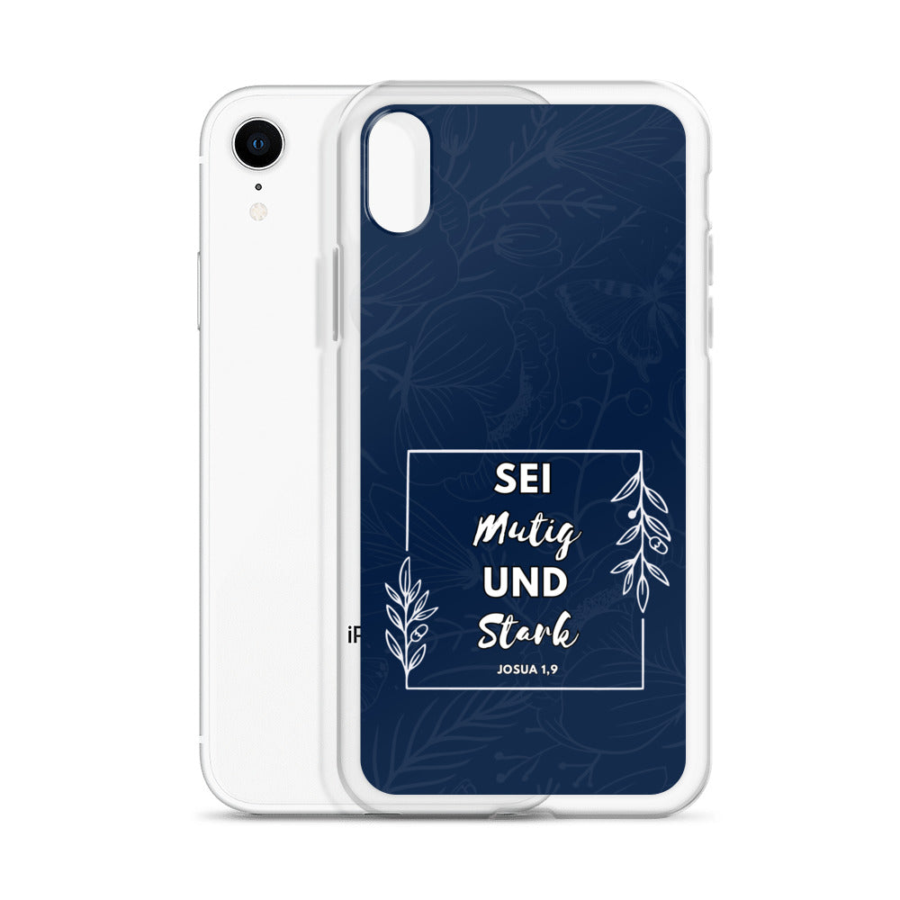 Sei mutig und stark Josua 1,9 iPhone-Hülle