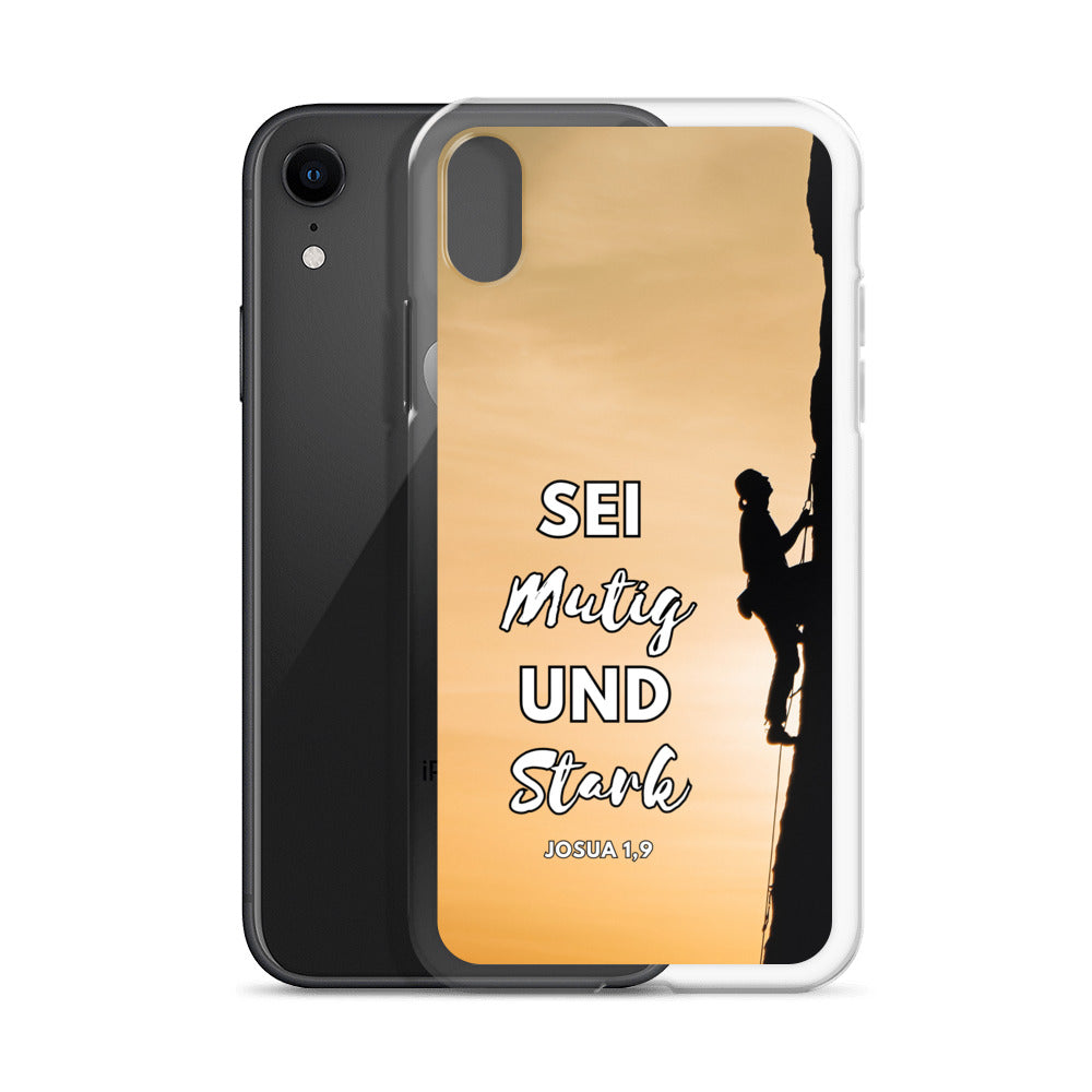Sei mutig und stark Klettern iPhone-Hülle