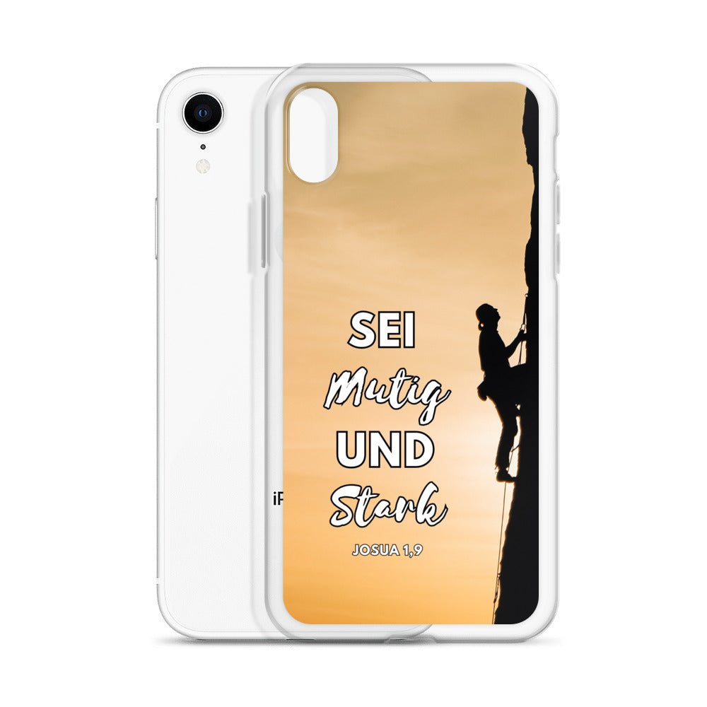 Sei mutig und stark Klettern iPhone-Hülle