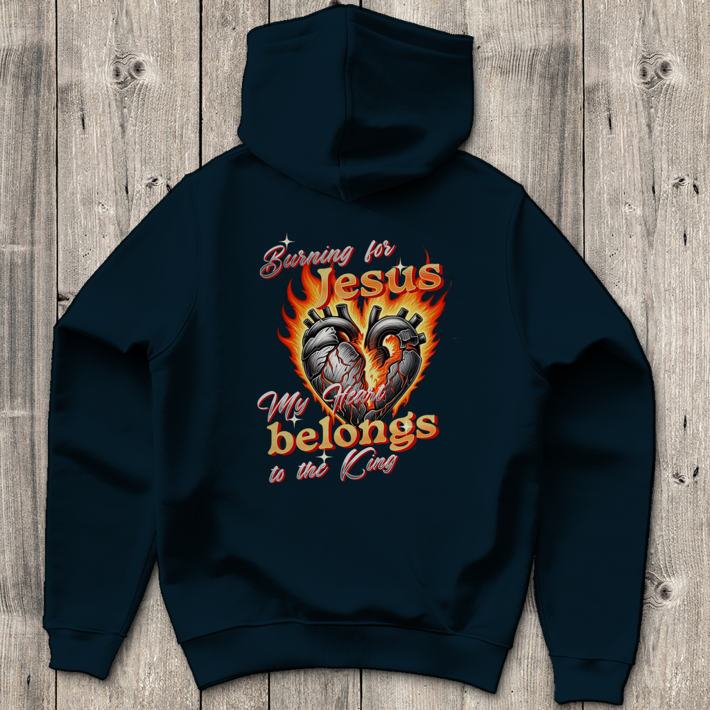 Burning for Jesus - Backprint Christlicher Herren Hoodie