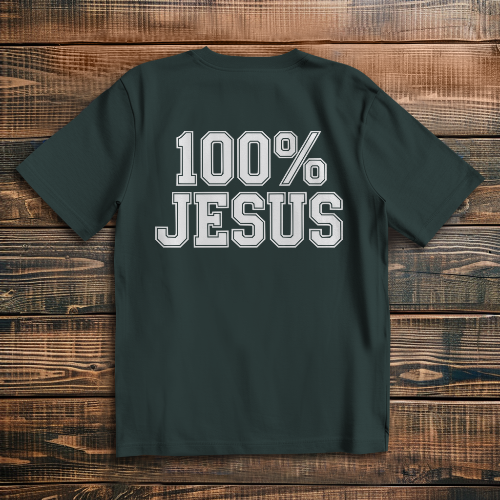 100% Jesus - Oversize Backprint T-Shirt