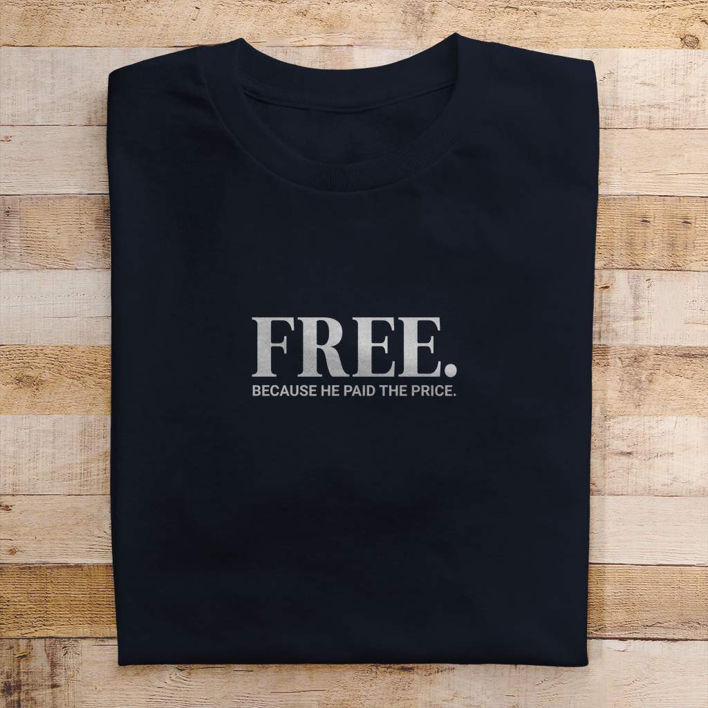 Free because he paid the price - christliches Herren T-Shirt