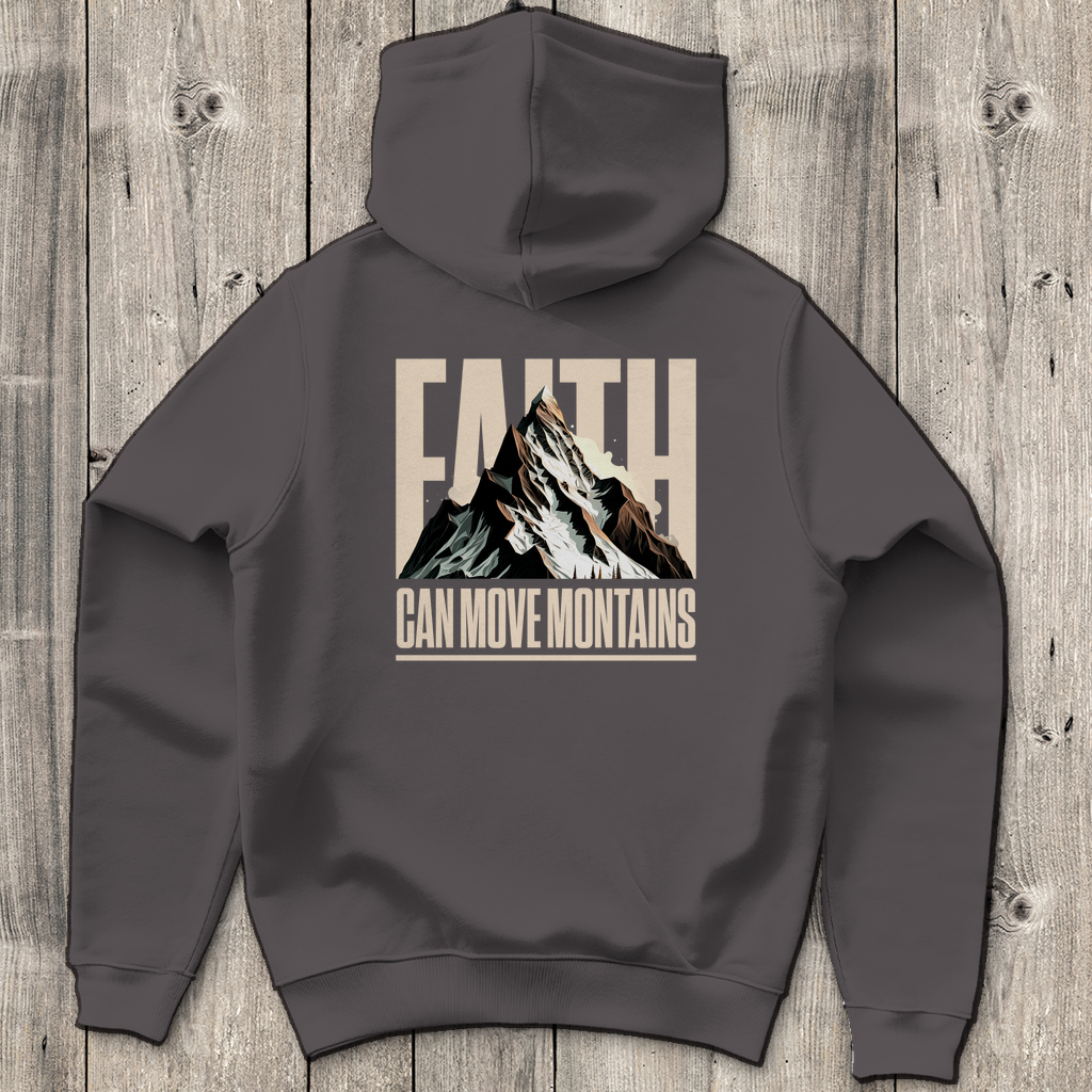 Faith can move Mountains - Backprint Christlicher Herren Hoodie