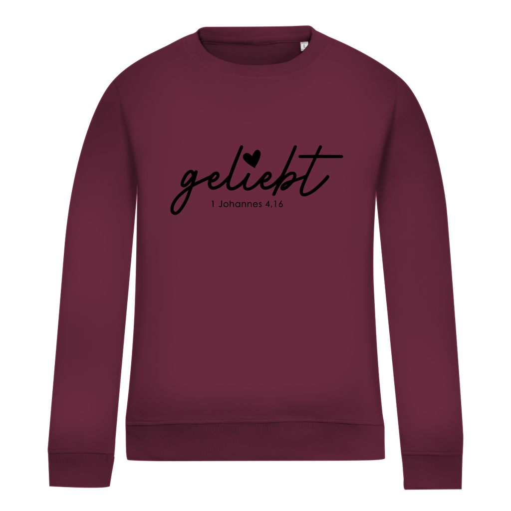 Geliebt Johannes 4,16 Damen Sweatshirt