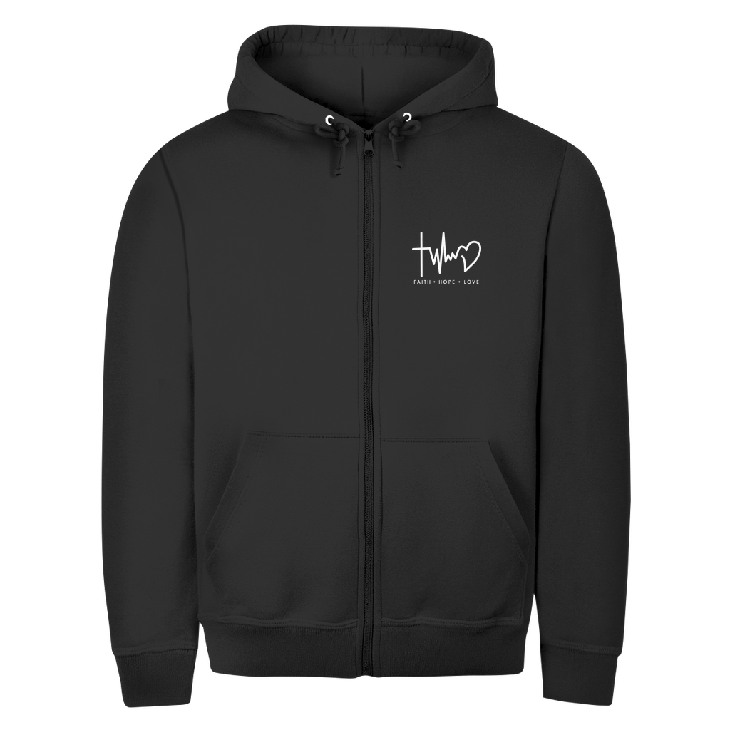 Faith Hope Love Herren Zipper Hoodie Sweatjacke