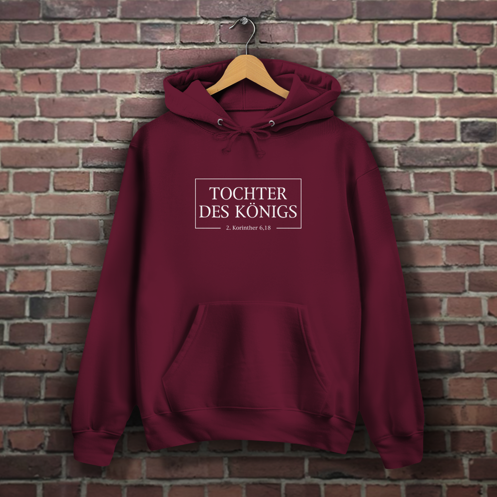 Tochter des Königs Weiß - Christlicher Damen Hoodie