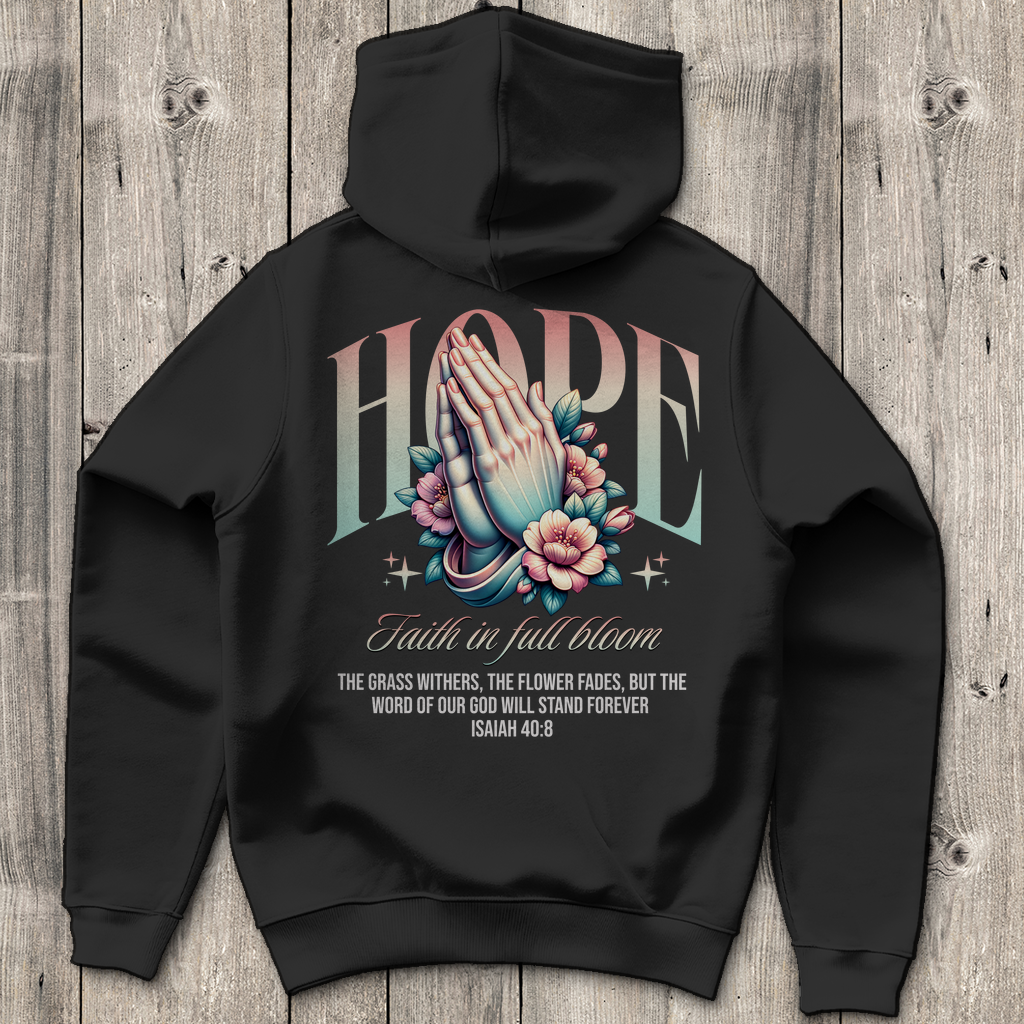 Hope Faith in full bloom - Backprint Christlicher Herren Hoodie