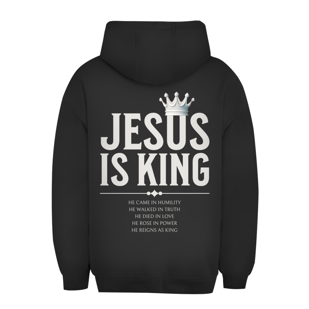 Jesus is King - christlicher Unisex Oversize Hoodie