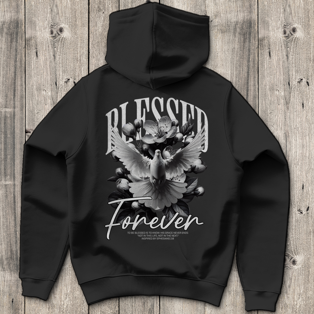 Blessed Forever - Backprint Christlicher Herren Hoodie