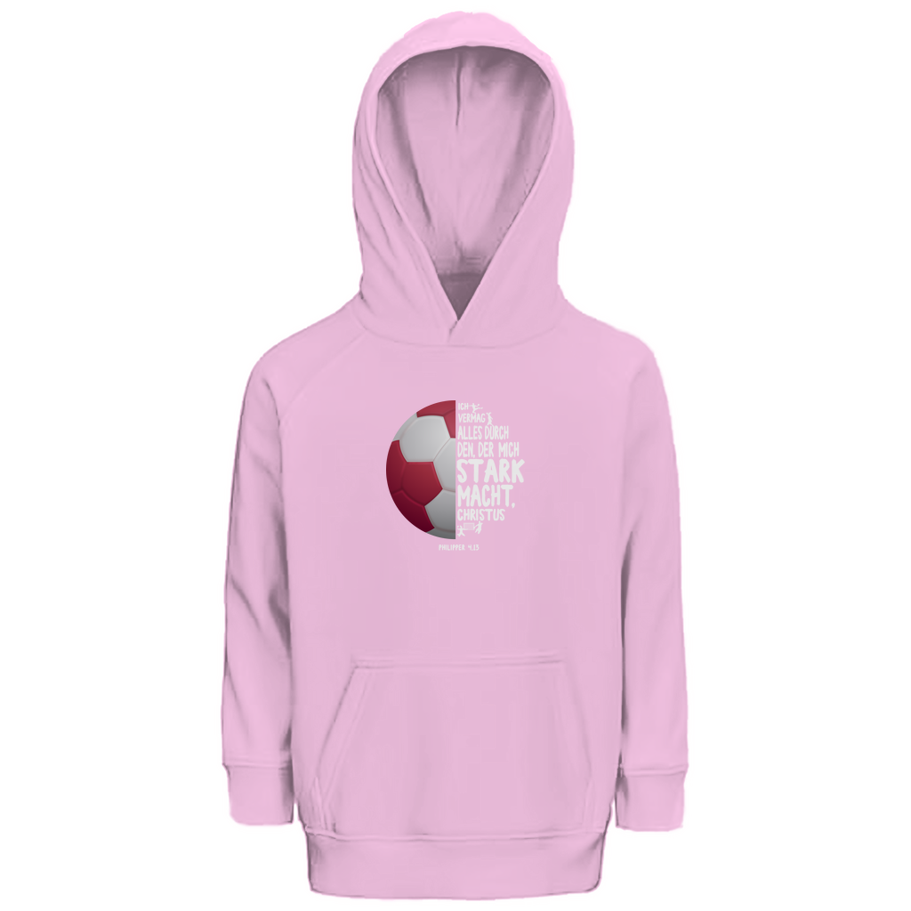 Ich bin stark durch Christus Philipper 4,13 Handball Kinder Premium Bio Hoodie