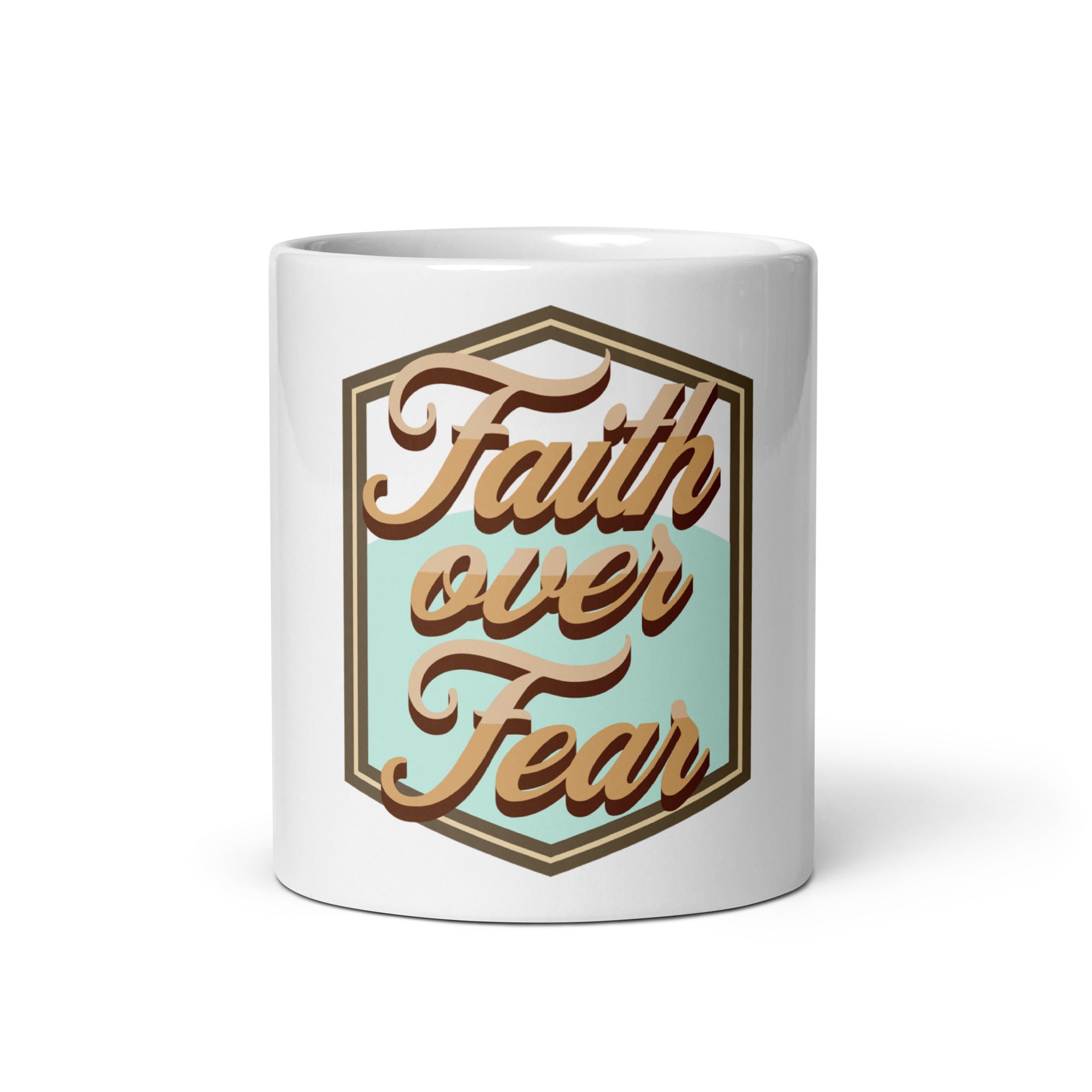 Weiße, glänzende Tasse