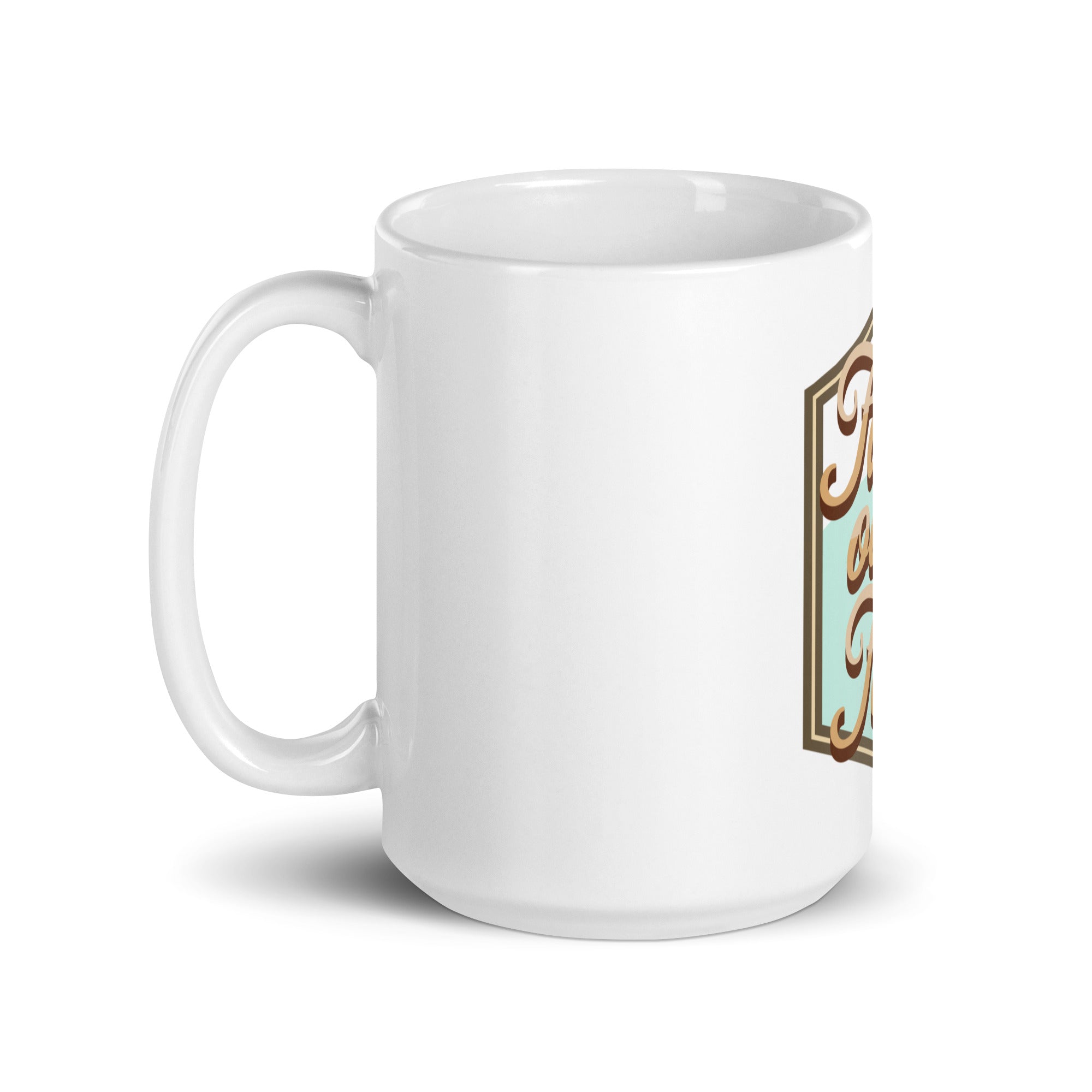 Weiße, glänzende Tasse