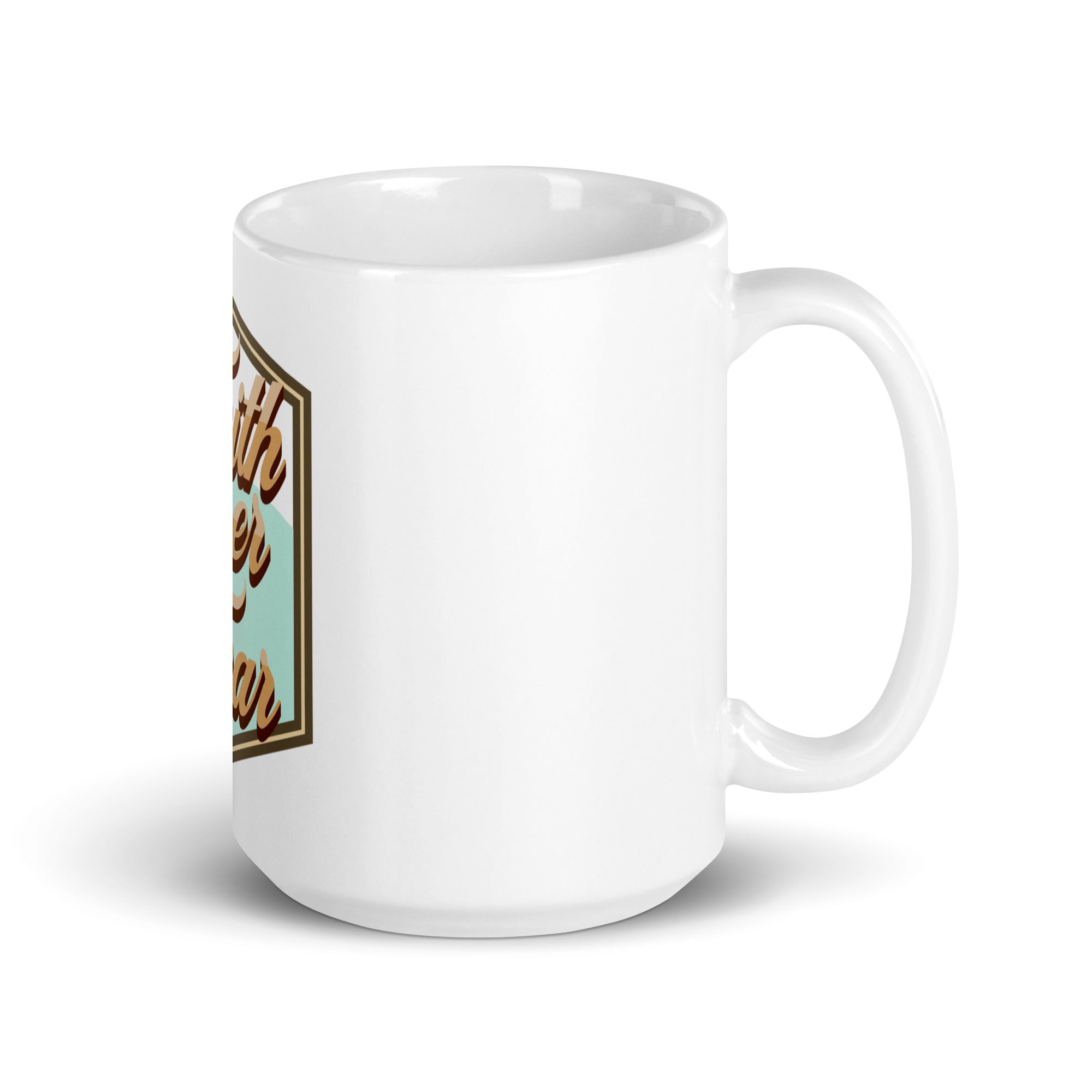 Weiße, glänzende Tasse