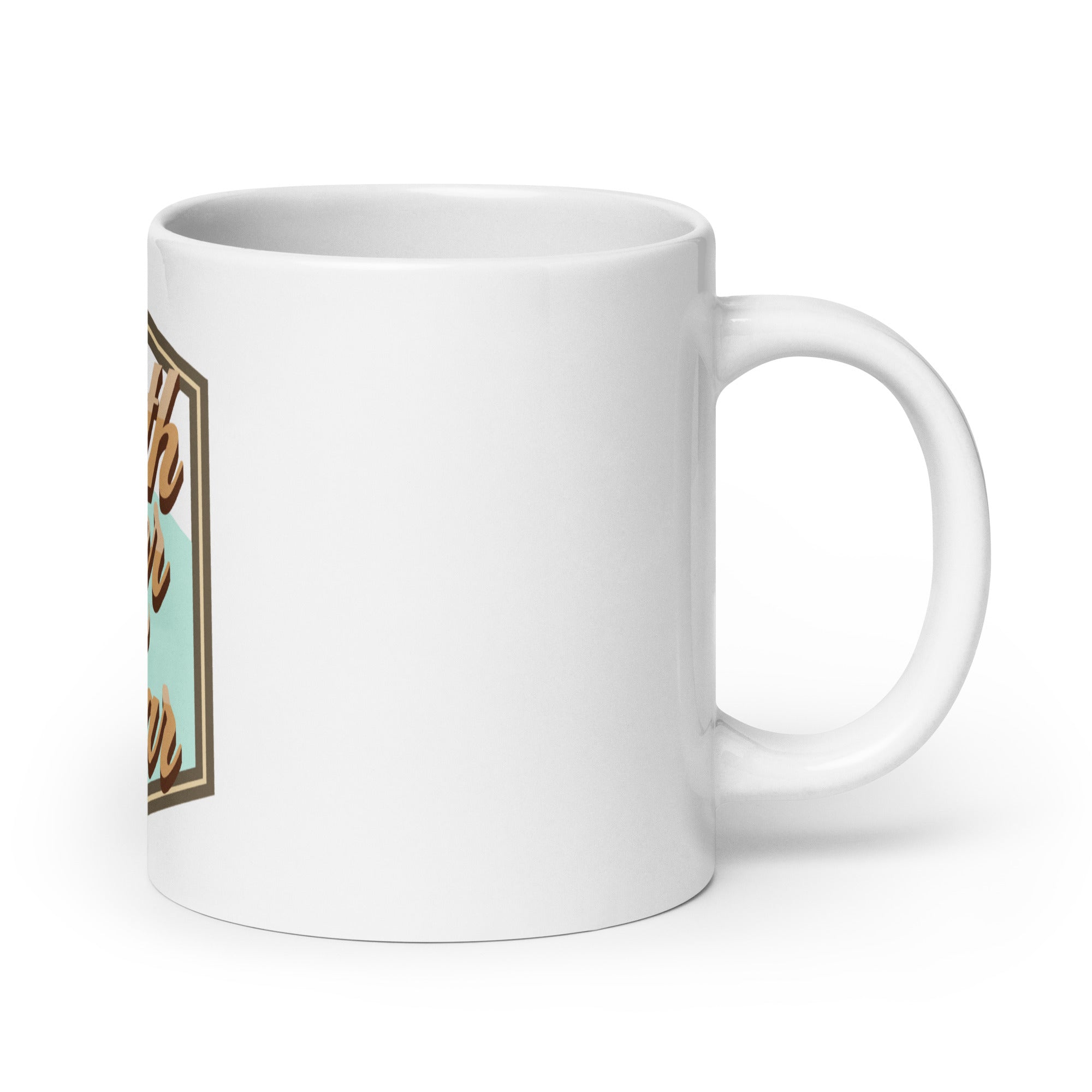 Weiße, glänzende Tasse