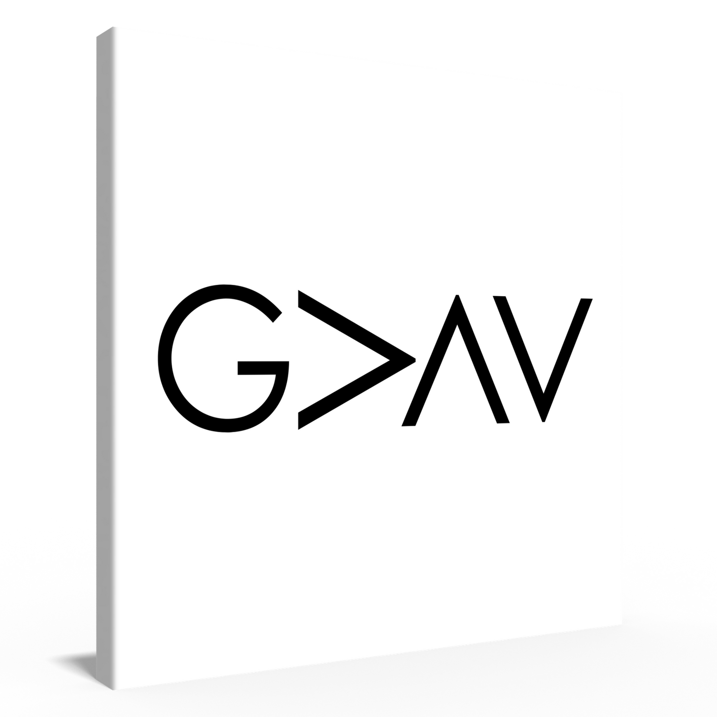Gott ist größer Canvas 40x40 cm