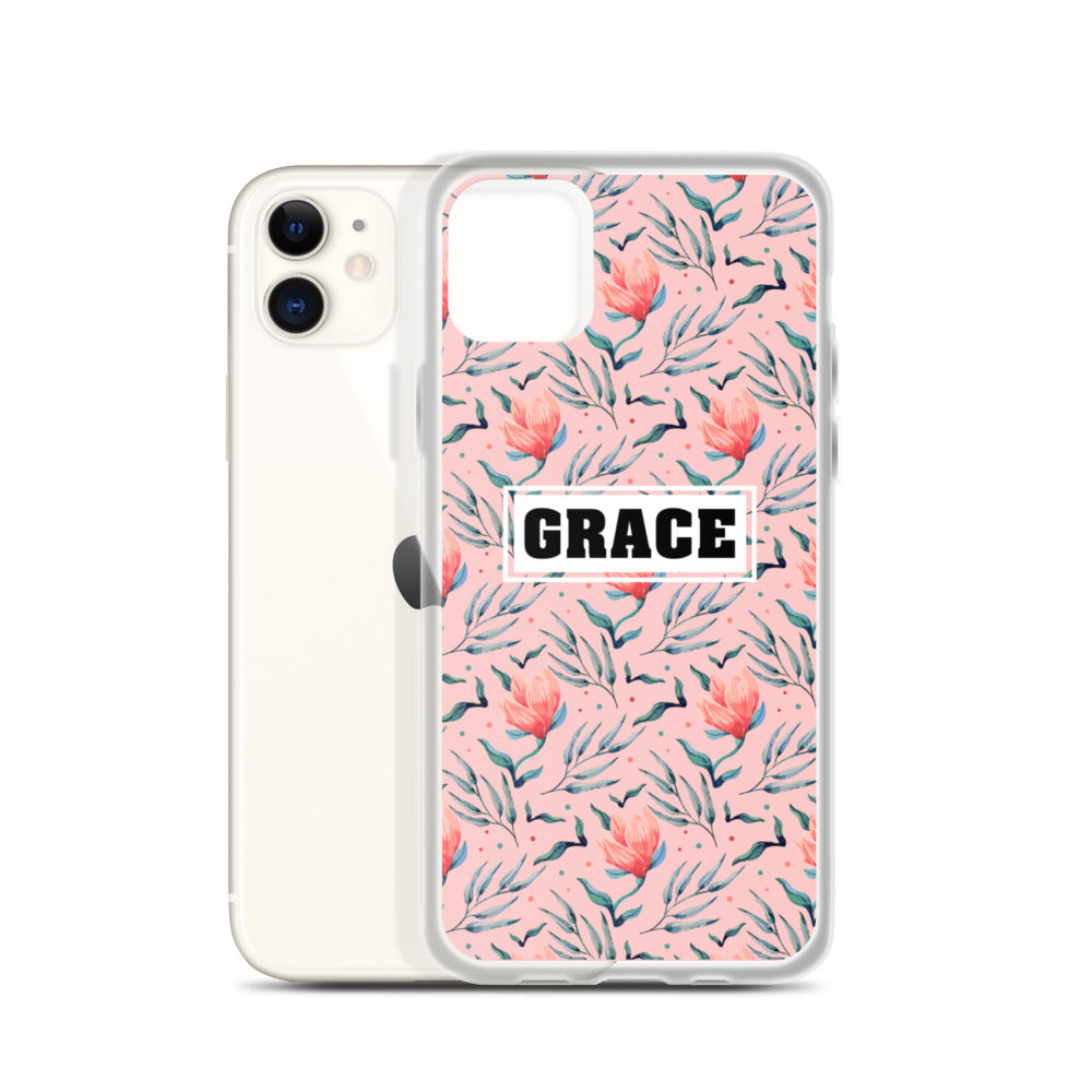 Grace Blumen Design iPhone Hülle - gesegnet