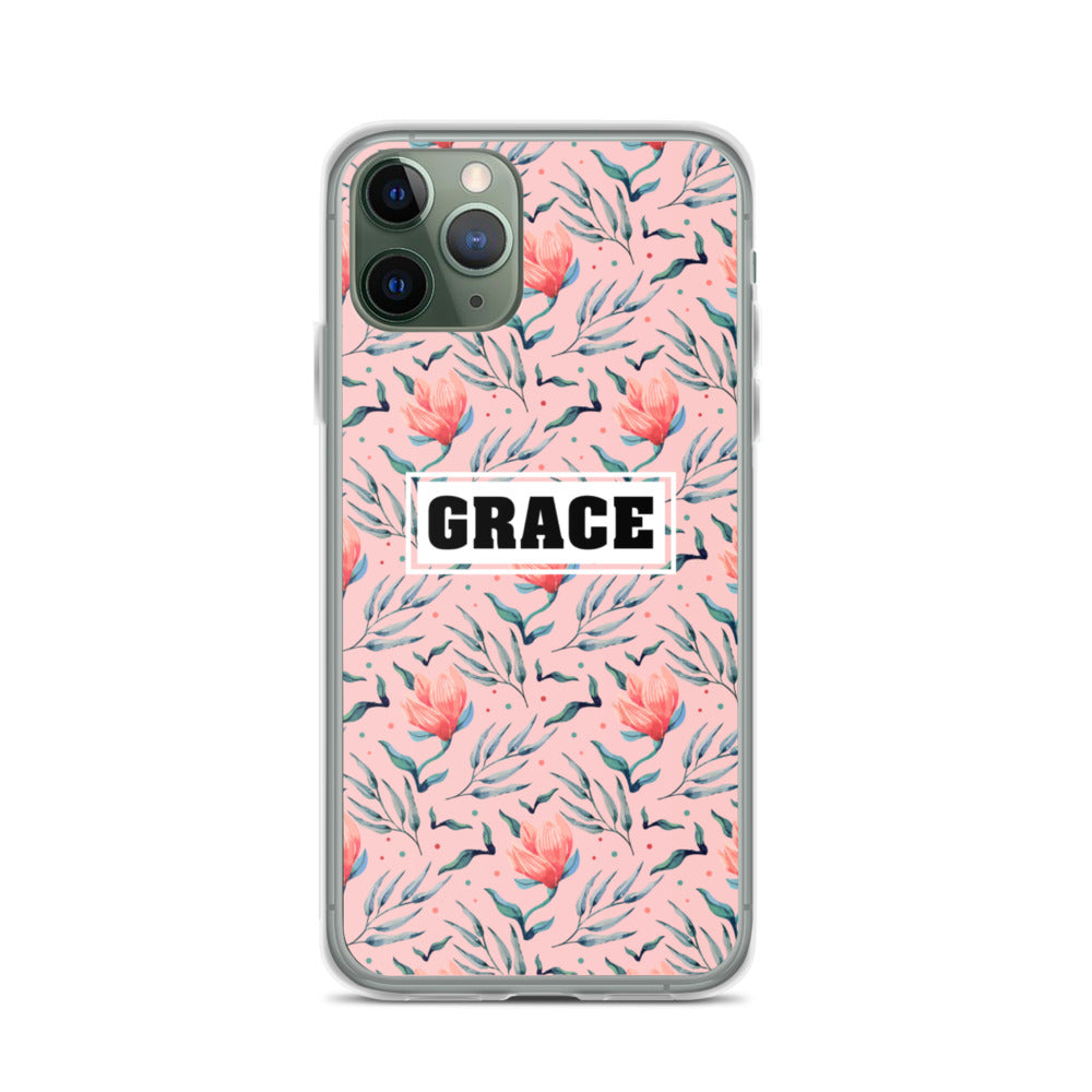 Grace Blumen Design iPhone Hülle - gesegnet