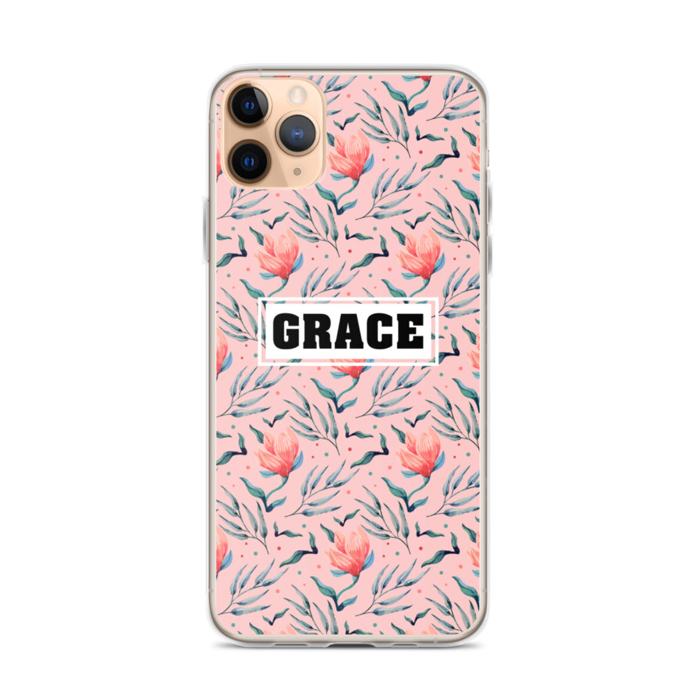 Grace Blumen Design iPhone Hülle - gesegnet