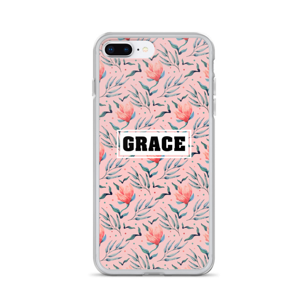 Grace Blumen Design iPhone Hülle - gesegnet