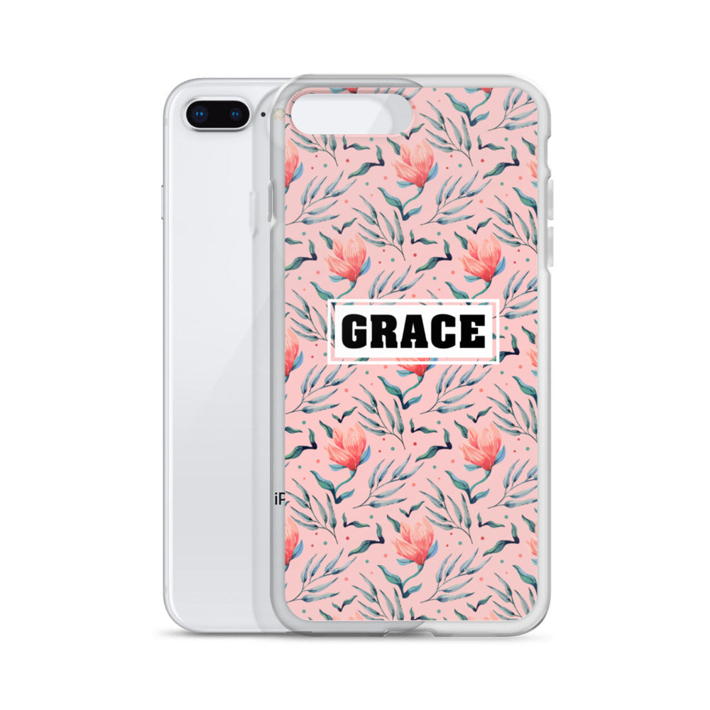 Grace Blumen Design iPhone Hülle - gesegnet