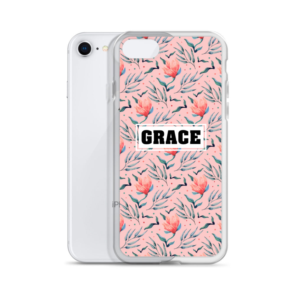 Grace Blumen Design iPhone Hülle - gesegnet