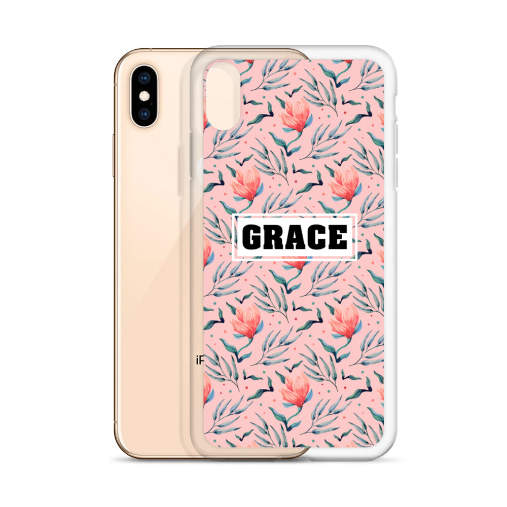 Grace Blumen Design iPhone Hülle - gesegnet