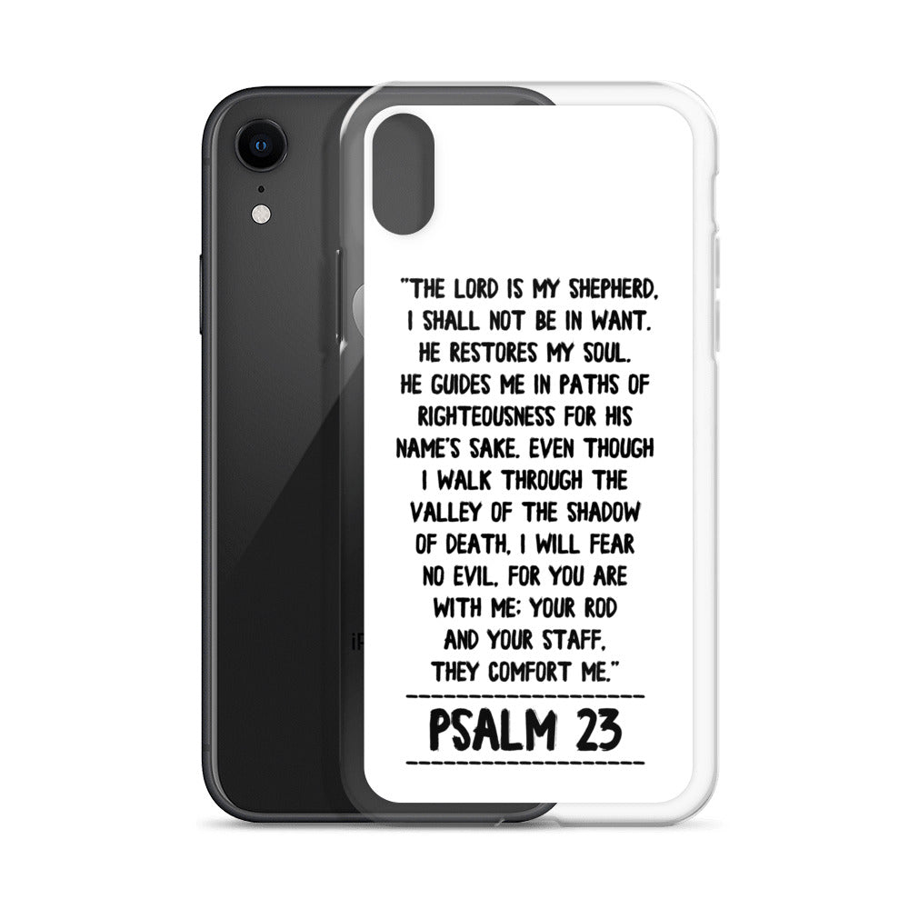 The Lord is my Shepherd Psalm 23 iPhone Hülle - gesegnet