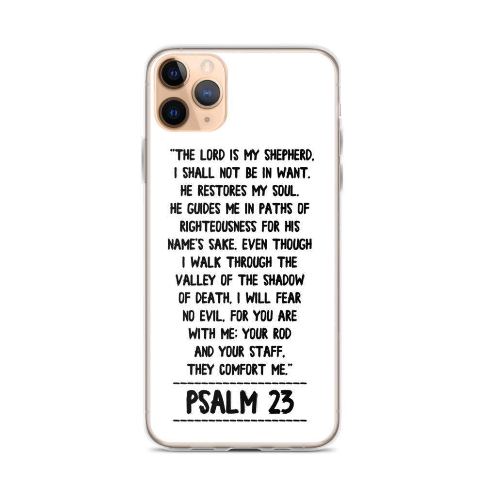 The Lord is my Shepherd Psalm 23 iPhone Hülle - gesegnet