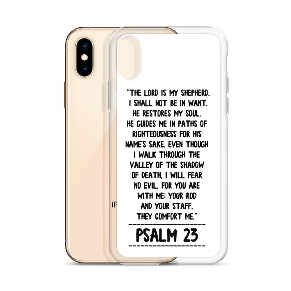 The Lord is my Shepherd Psalm 23 iPhone Hülle - gesegnet