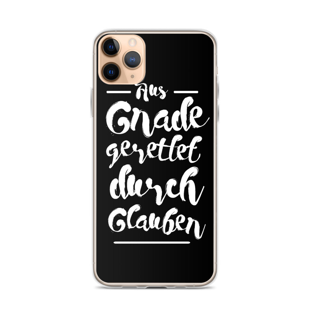 Gerettet durch Glauben - iPhone Hülle - gesegnet