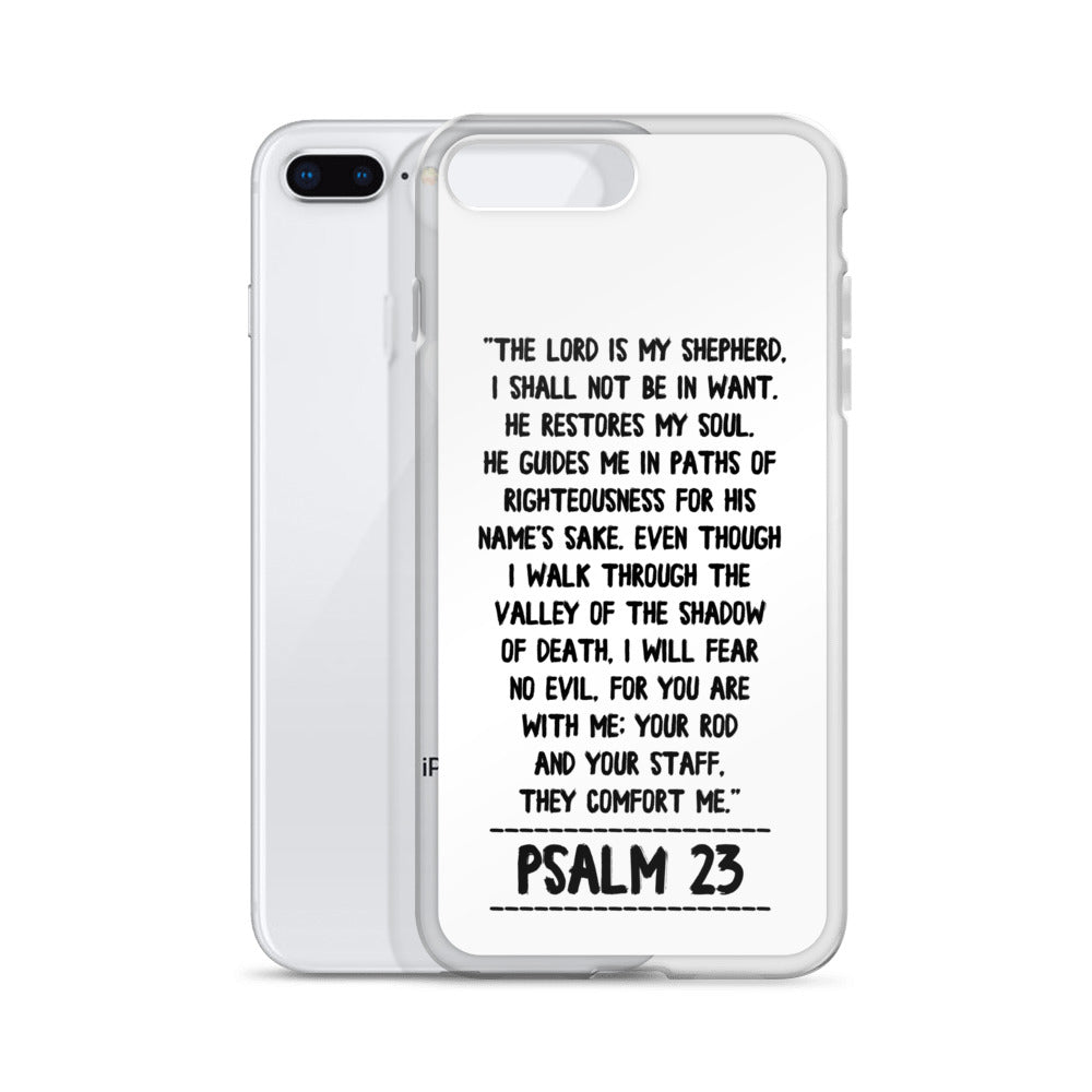 The Lord is my Shepherd Psalm 23 iPhone Hülle - gesegnet
