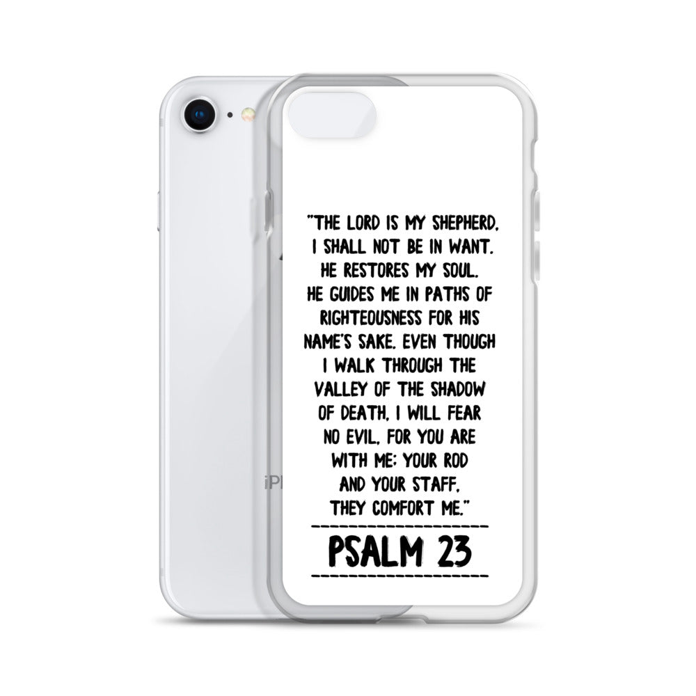 The Lord is my Shepherd Psalm 23 iPhone Hülle - gesegnet