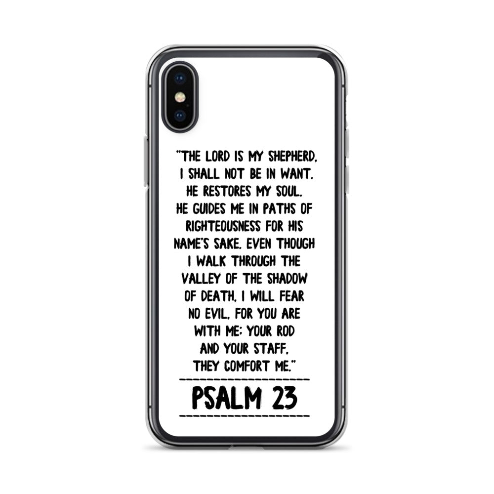 The Lord is my Shepherd Psalm 23 iPhone Hülle - gesegnet