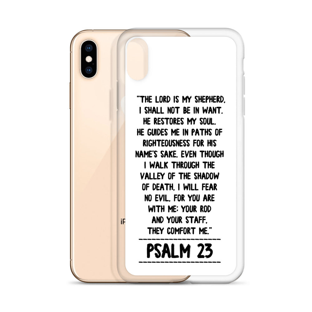 The Lord is my Shepherd Psalm 23 iPhone Hülle - gesegnet
