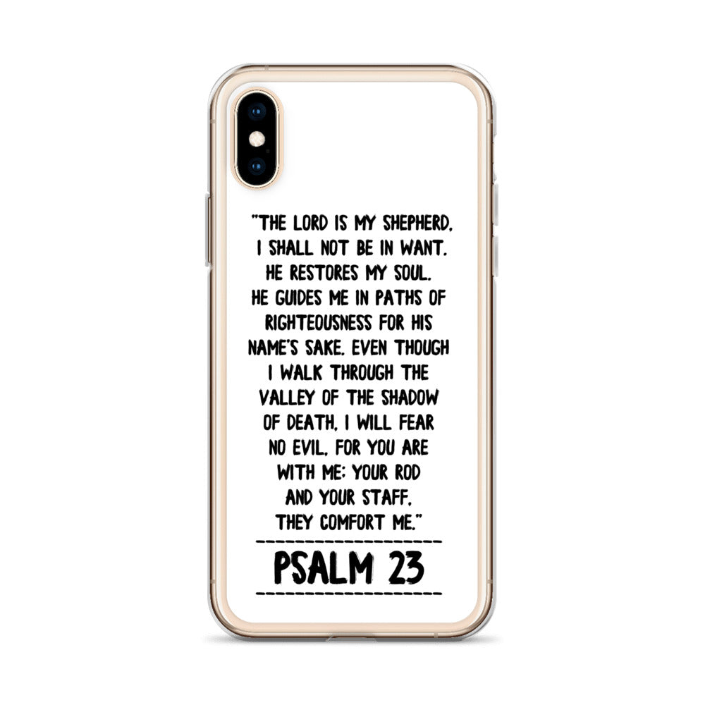 The Lord is my Shepherd Psalm 23 iPhone Hülle - gesegnet
