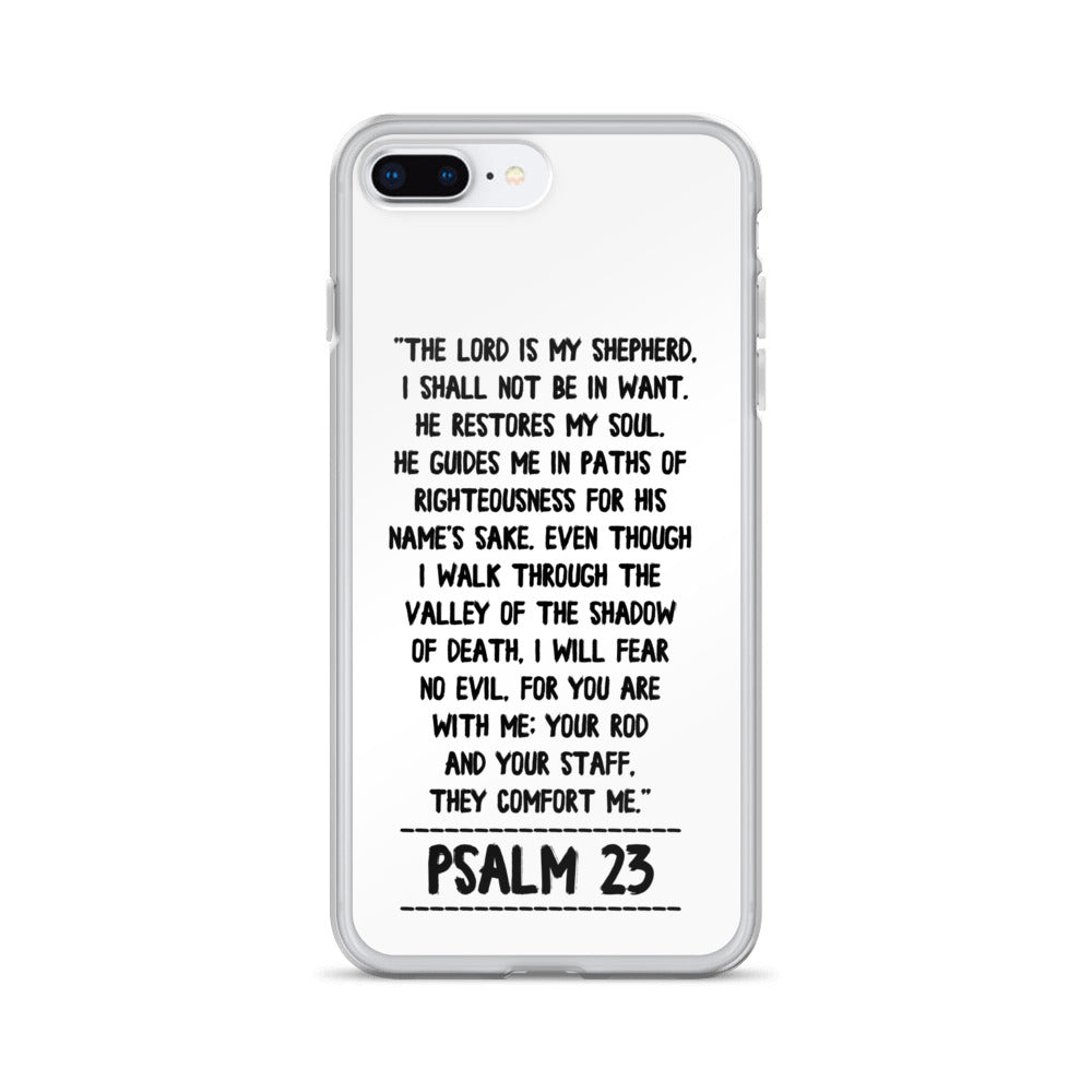 The Lord is my Shepherd Psalm 23 iPhone Hülle - gesegnet