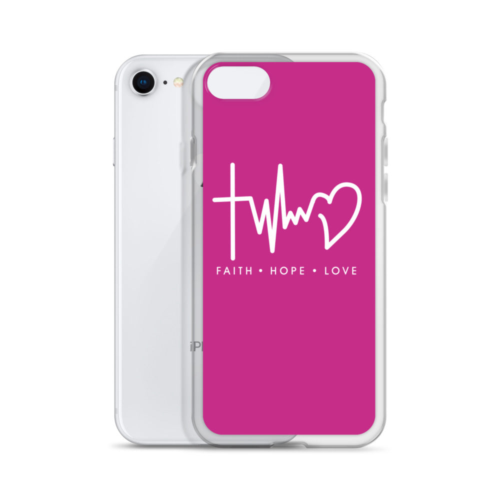 FAITH LOVE HOPE Pink IPHONE HÜLLE - gesegnet