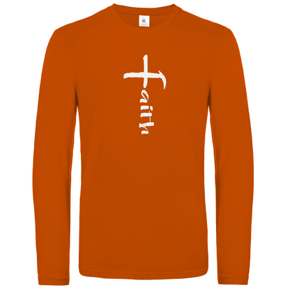 Faith Kreuz christliches Unisex Langarmshirt
