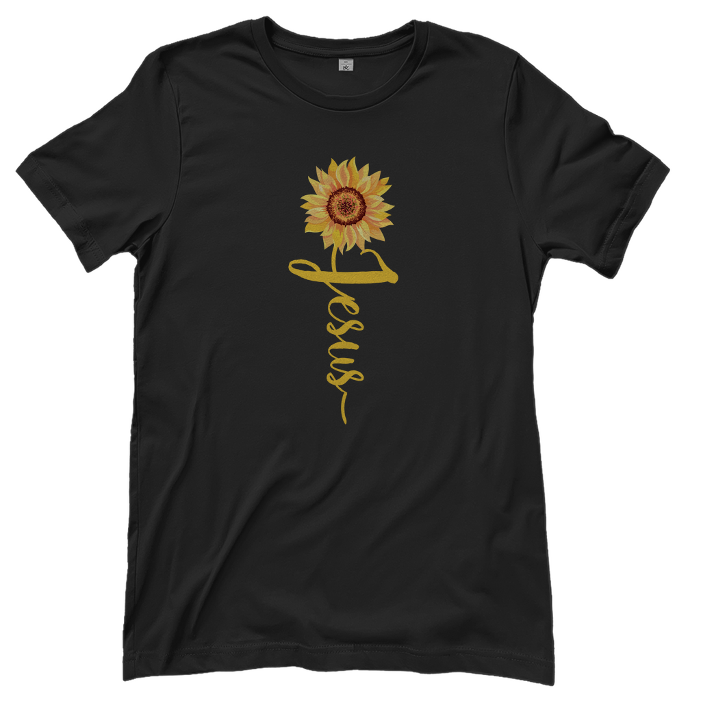 Jesus Sonnenblume christliches Damen T-Shirt